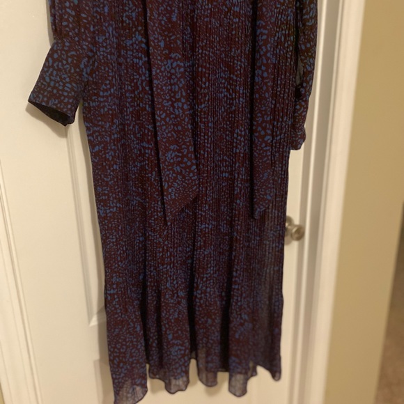 A New Day Burgundy & Blue Pleated Dress - Picture 8 of 8